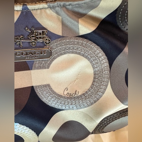 Coach Madison Scarf Print Sequin Shoulder Bag - Picture 3 of 11